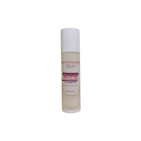 CAVIAR FACE & BODY BEAUTIFYING TONING MILK 
Glow .Hydrate . Tone 120ML